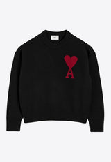 Ami De Coeur Intarsia Knit Wool Sweater