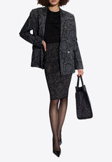 Barocco Jacquard Pencil Skirt