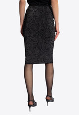 Barocco Jacquard Pencil Skirt