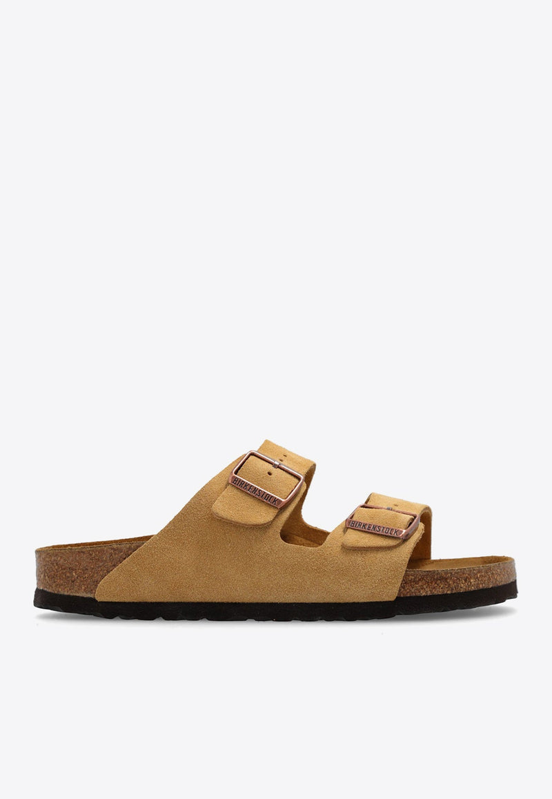 Arizona Double-Buckle Suede Slides