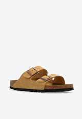 Arizona Double-Buckle Suede Slides