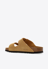 Arizona Double-Buckle Suede Slides