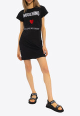 Logo Embroidered Mini T-shirt Dress