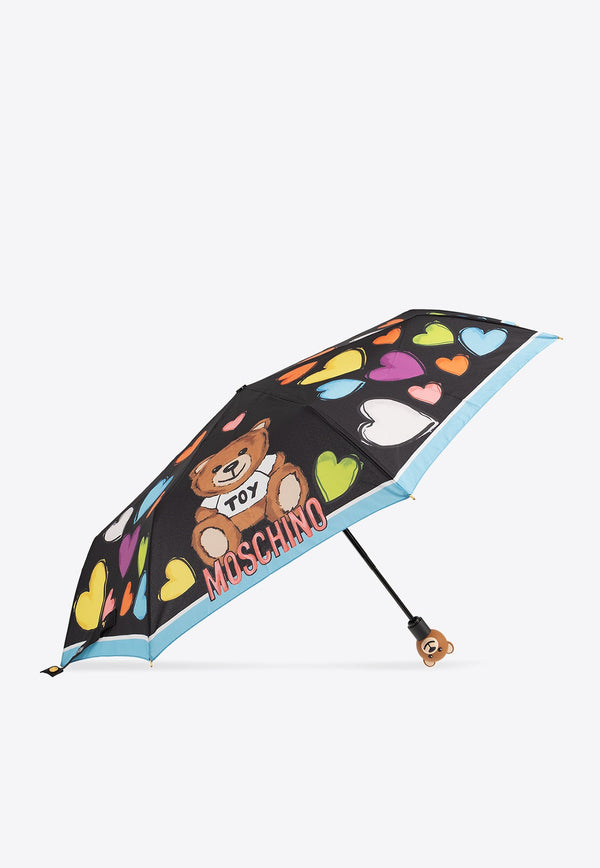 Hearts Print Foldable Umbrella