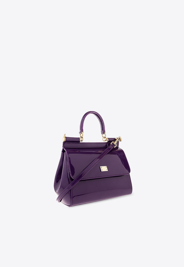 Medium Sicily Patent Leather Shoulder Bag