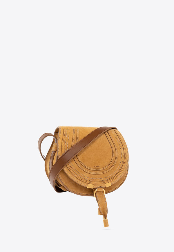 Small Marcie Suede and Leather Crossbody Bag