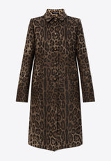 Leopard Print Wool Coat