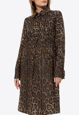 Leopard Print Wool Coat