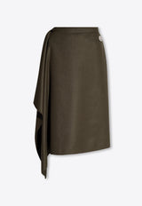 Wrap Wool and Cashmere Midi skirt