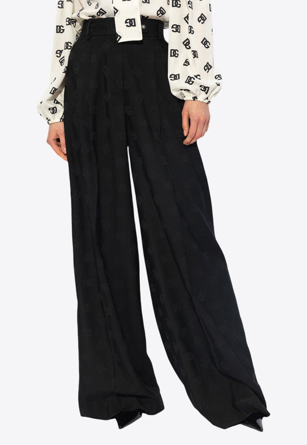 Monogram Jacquard Tailored Pants