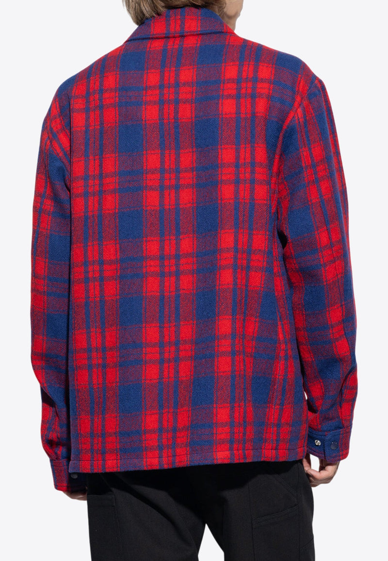 Logo Patch Plaid Check Shirt