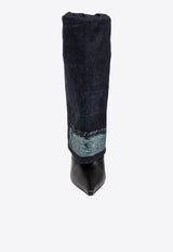 X Jean Paul Gaultier 90 Over-the-Knee Denim Boots