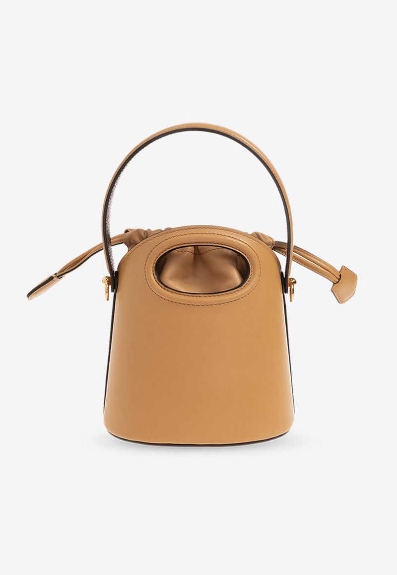 Mini Saturno Bucket Bag in Calf Leather