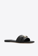 Leah Gancini Leather Flat Sandals