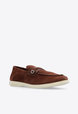 Drame Gancini Suede Loafers