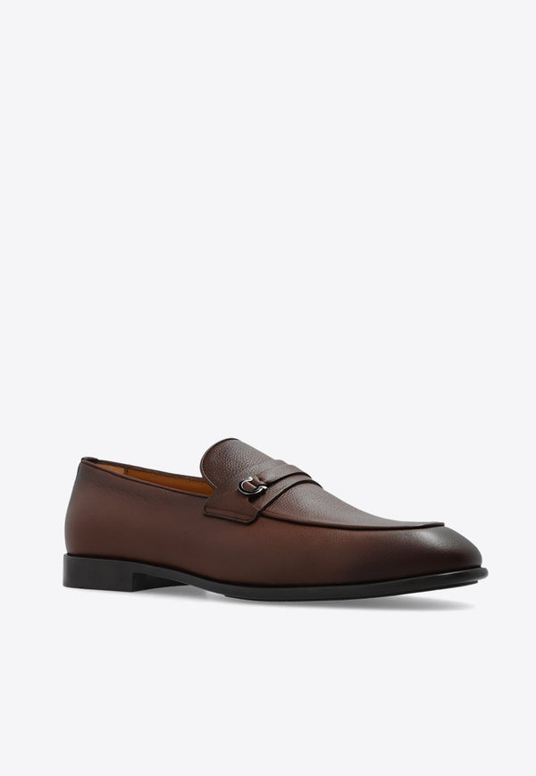 Desio Gancini Leather Loafers