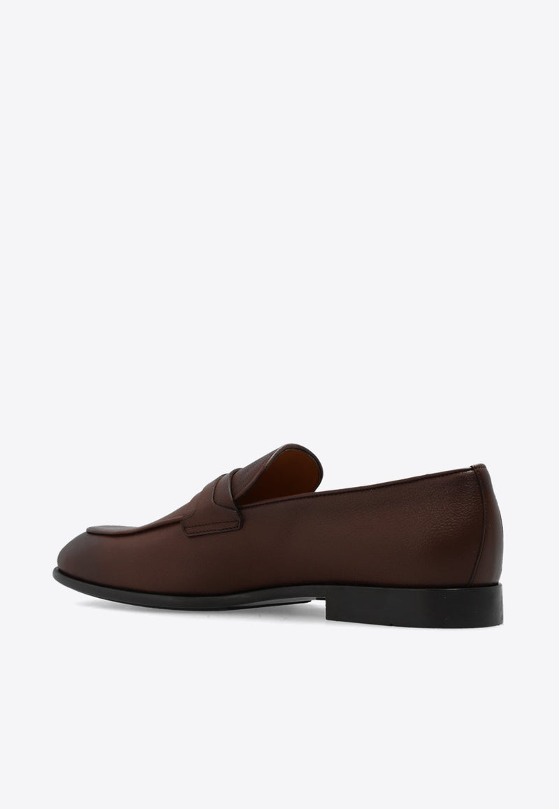 Desio Gancini Leather Loafers