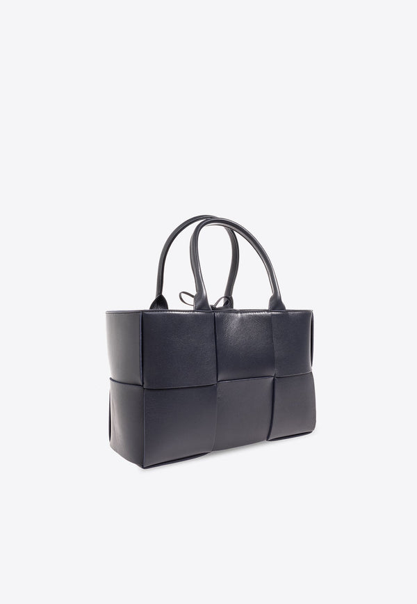 Small Arco Intrecciato Leather Tote Bag