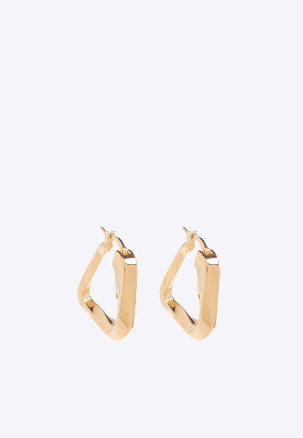 Small Twist Triangle-Shaped Hoop Earrings