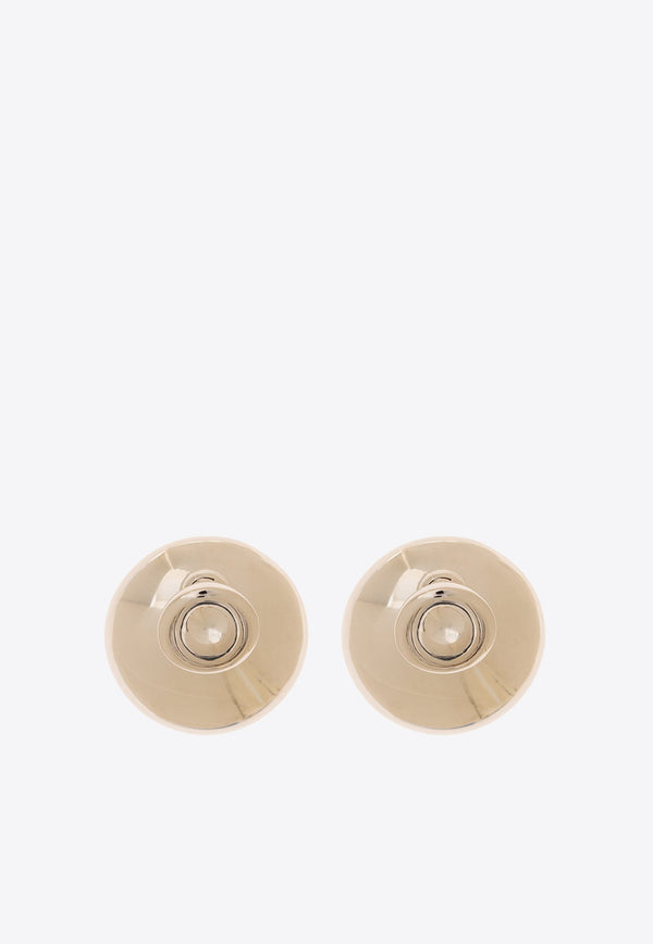 Concave Two-Part Stud Earrings