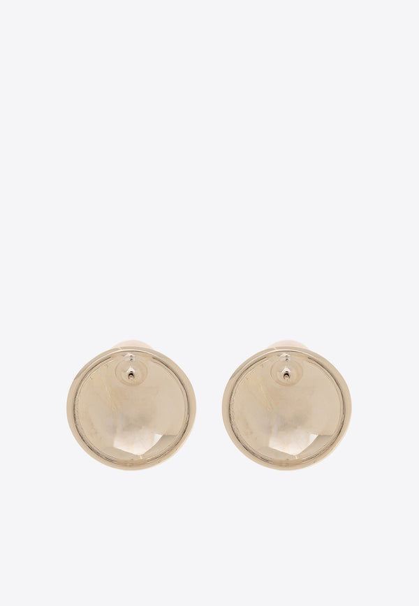 Concave Two-Part Stud Earrings