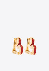 H Beam Heart-Shaped Earrings