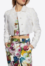 Quilted Jacquard Cropped Jacket