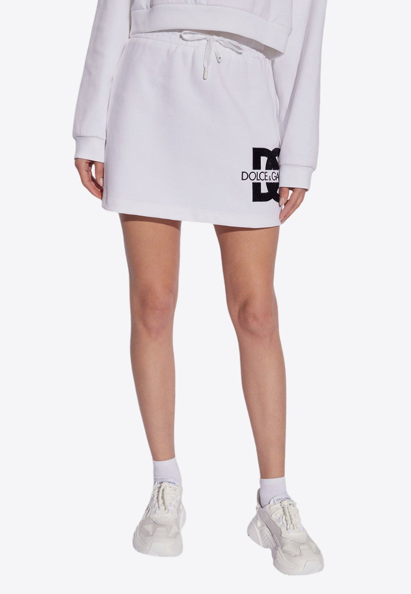 DG Logo Patch Jersey Mini Skirt