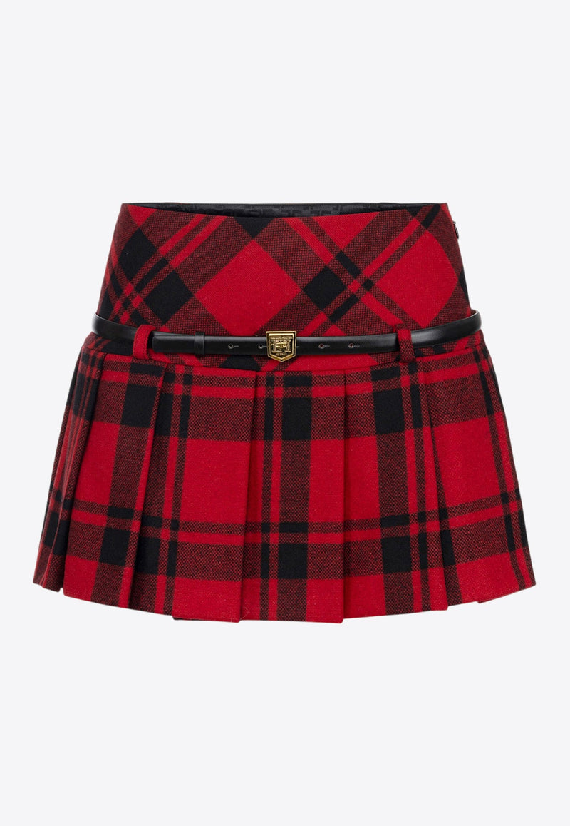 Tartan Check Flared Mini Skirt