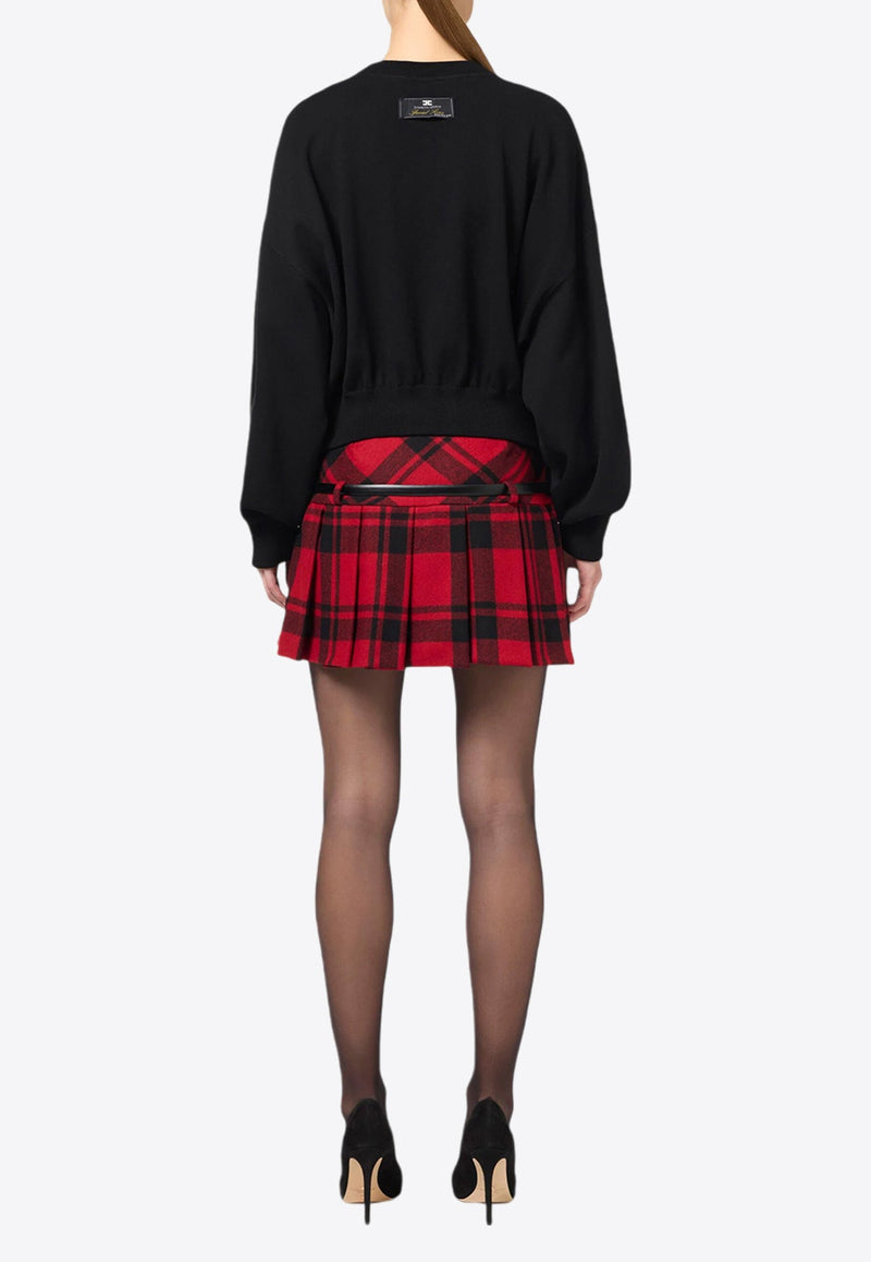 Tartan Check Flared Mini Skirt