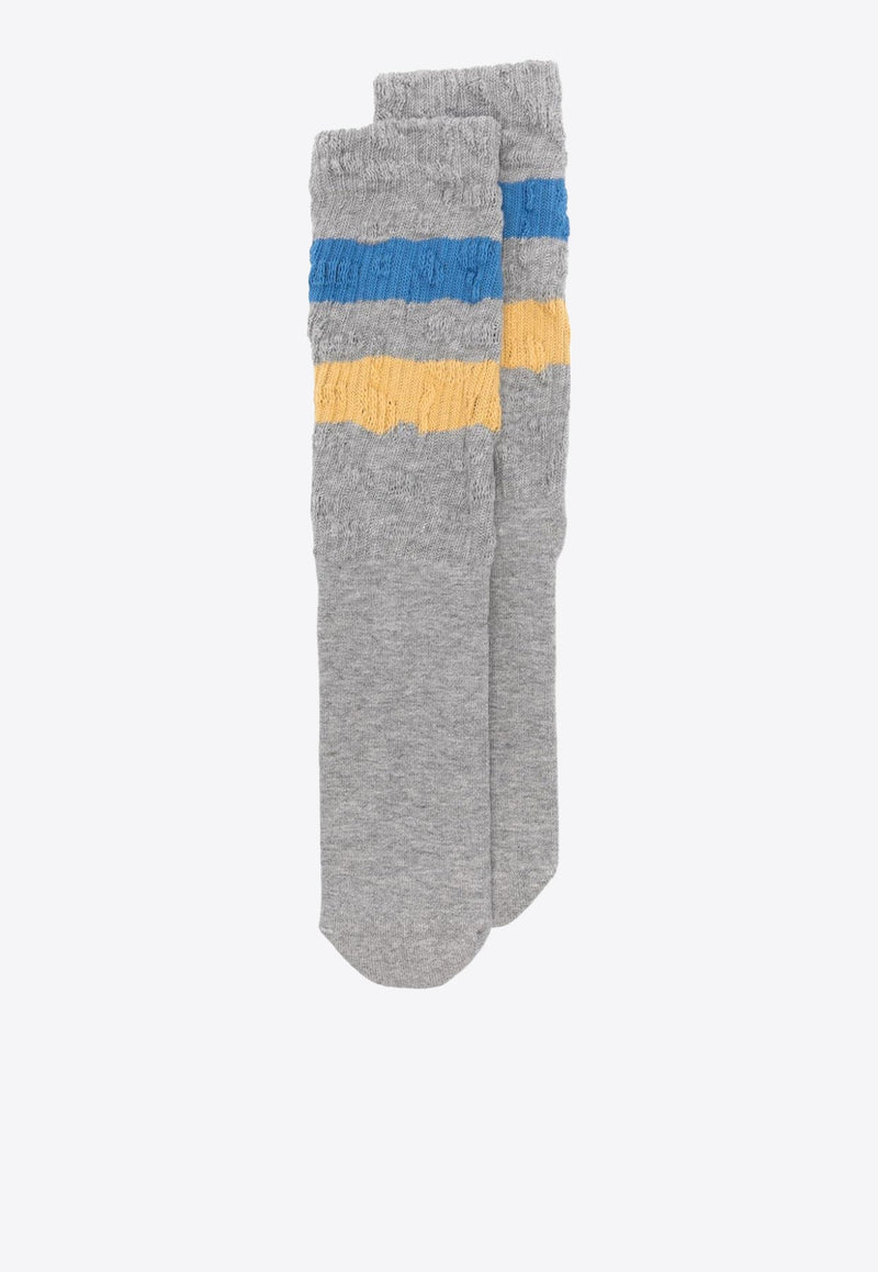 Striped Ribbed Socks