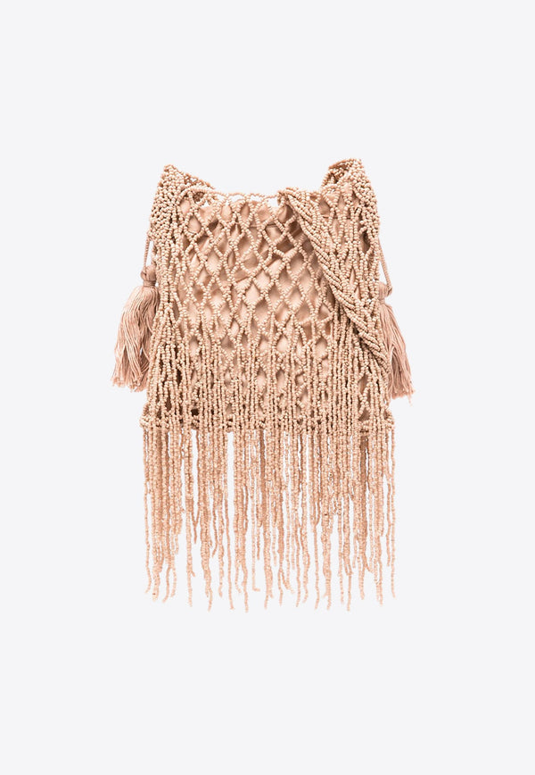 Beaded Fringed Shoulder Bag