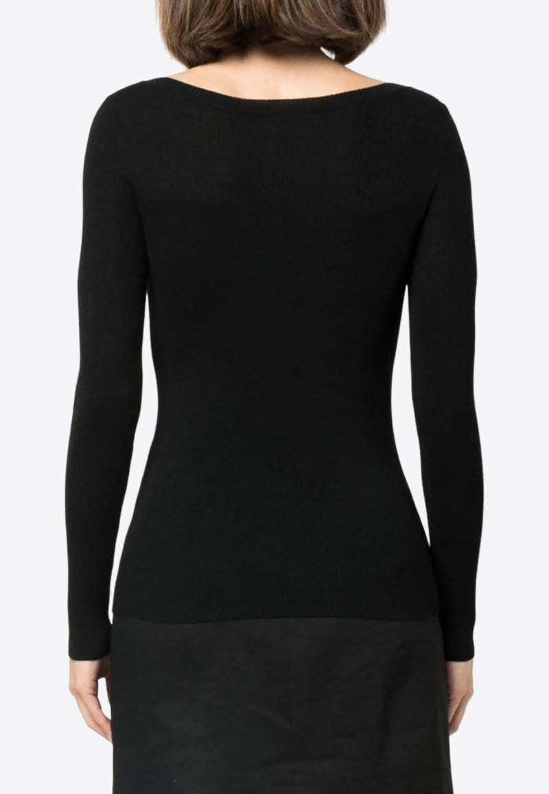 Leila Fine-Ribbed Wool Sweater