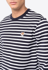 Fox Logo Striped Long-Sleeved T-shirt