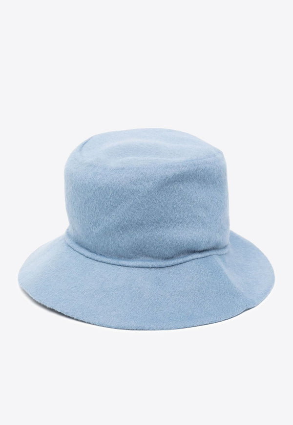 Wide-Brim Wool Bucket Hat