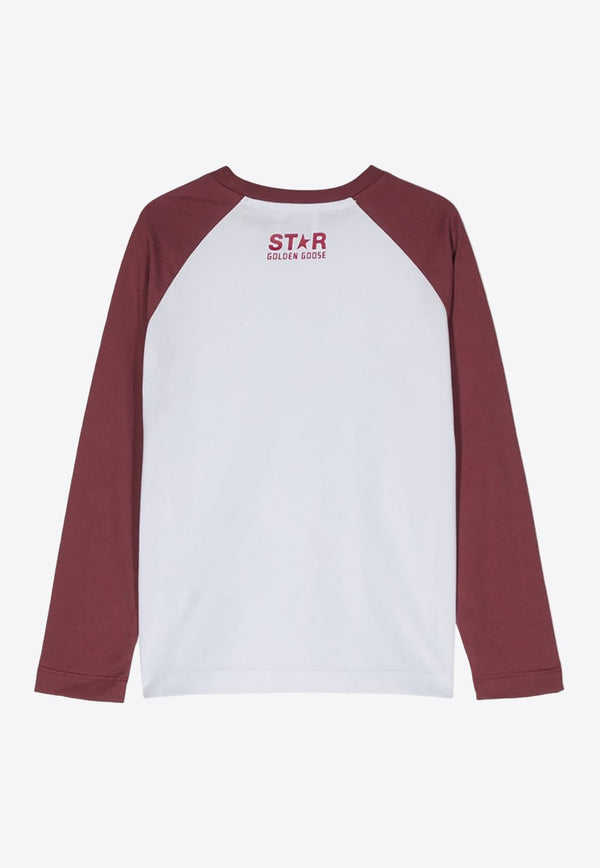 Girls Star Print Long-Sleeved T-shirt