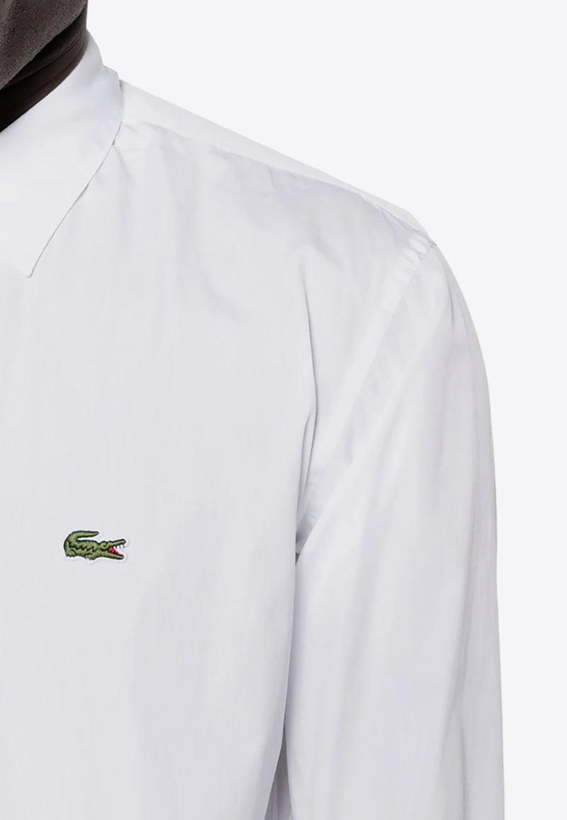 X Lacoste Logo Patch Long-Sleeved Shirt