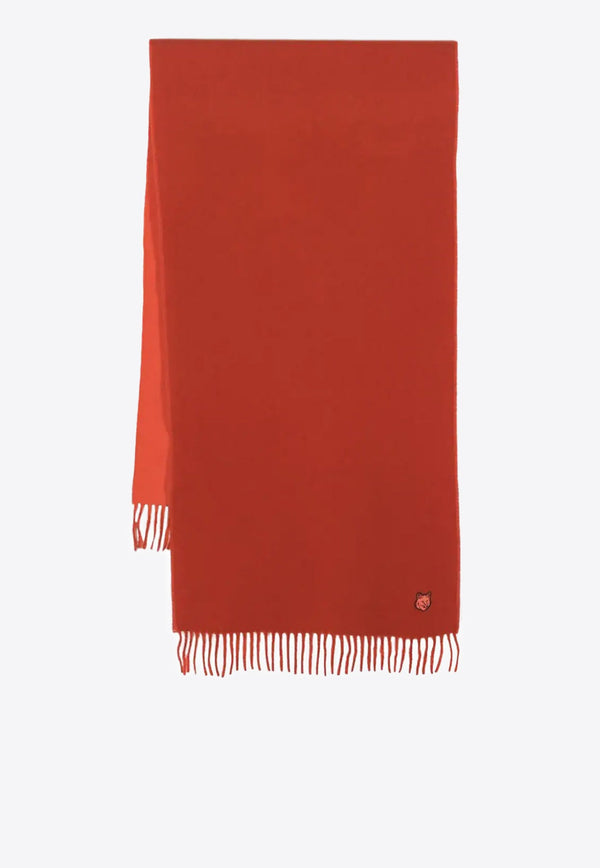 Fox Patch Fringed Scarf