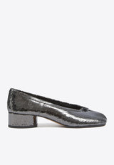 Tabi 30 Metallic Leather Ballet Flats