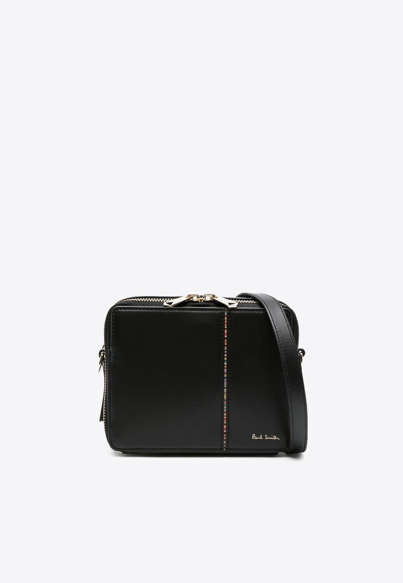 Signature Stripe Leather Crossbody Bag