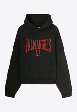 Logo Print College Hooded Sweatshirt