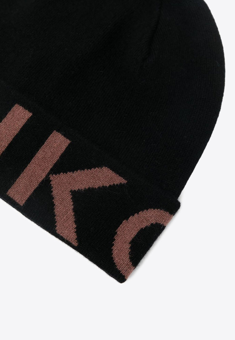 Logo Jacquard Turn-Up Beanie