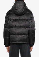 Love Birds Patch Puffer Hooded Jacket