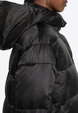 Love Birds Patch Puffer Hooded Jacket