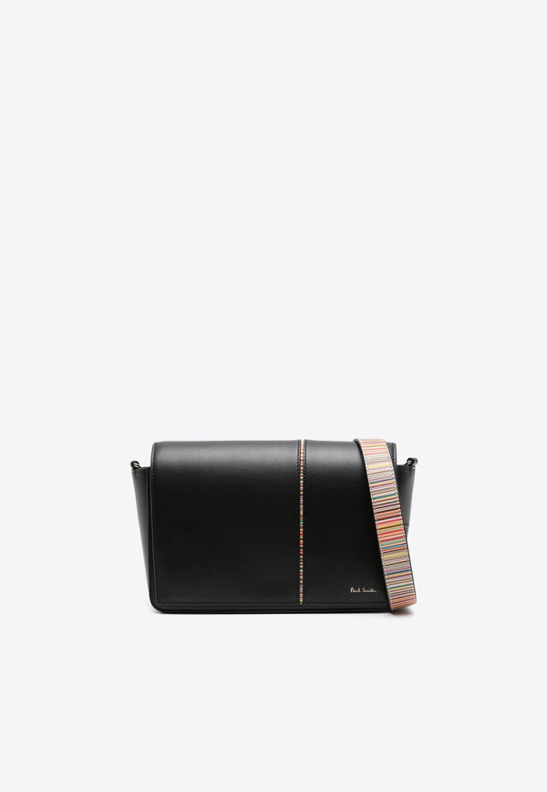 Signature Stripe Leather Crossbody Bag