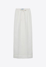 Logo Embroidered Maxi Skirt