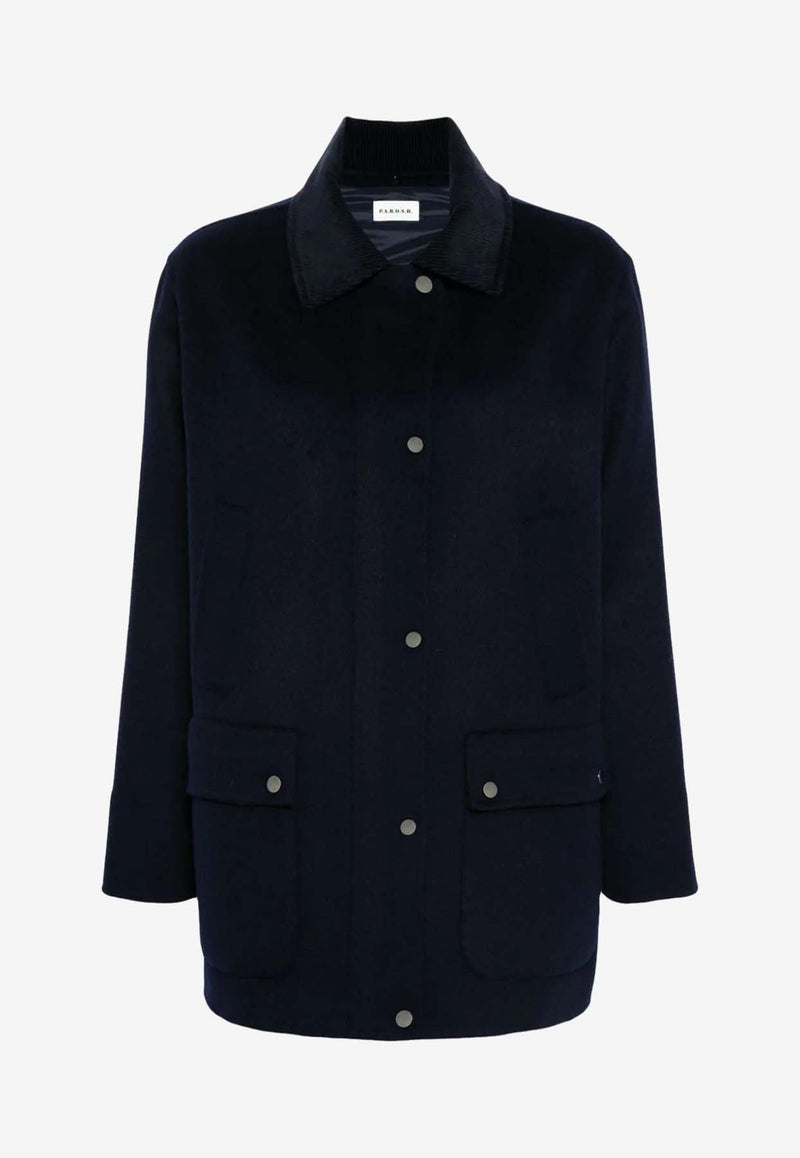 Leak Corduroy-Collar Jacket