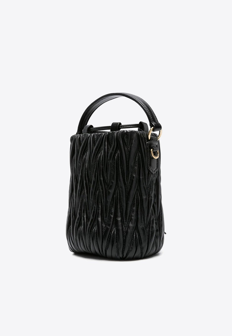 Matelassé Leather Bucket Bag