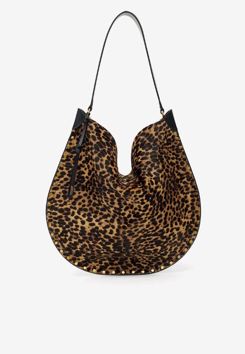 Oskan Leopard Print Shoulder Bag