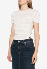 Martello Semi-Sheer Ruched Top